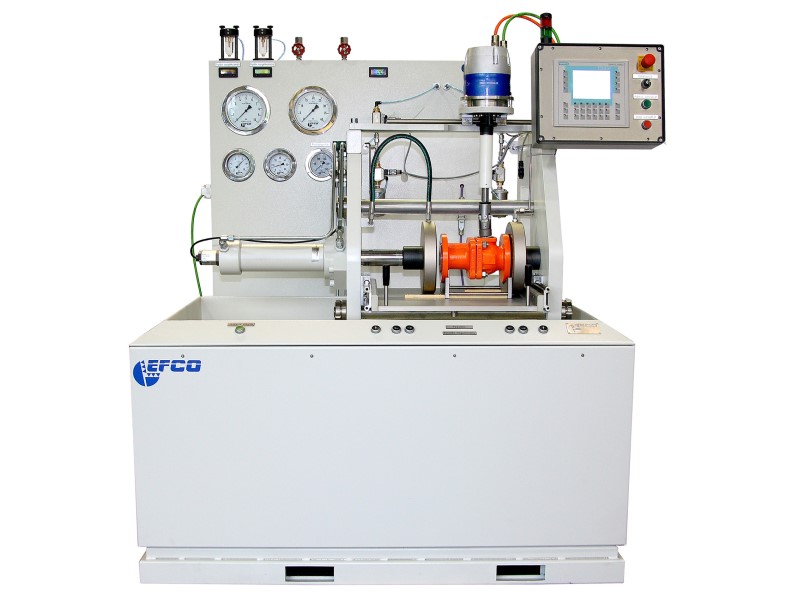 EFCO Valve Testbench Custom made: tiltable clamping, underwater, torque test